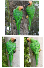 Load image into Gallery viewer, Resin Parrot Statue Wall Mounted DIY Outdoor Garden Tree Decoration Animal Sculpture For Home Office Garden Decor Ornament
