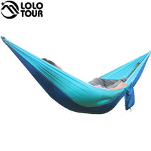 Load image into Gallery viewer, Portable one person parachute Hammock Swing indoor outdoor Leisure Camping hang Bed Garden hamak Sleeping hamac hamaca 230*90cm
