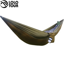 Load image into Gallery viewer, Portable one person parachute Hammock Swing indoor outdoor Leisure Camping hang Bed Garden hamak Sleeping hamac hamaca 230*90cm
