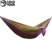 Load image into Gallery viewer, Portable one person parachute Hammock Swing indoor outdoor Leisure Camping hang Bed Garden hamak Sleeping hamac hamaca 230*90cm
