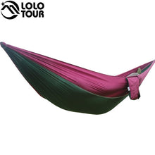 Load image into Gallery viewer, Portable one person parachute Hammock Swing indoor outdoor Leisure Camping hang Bed Garden hamak Sleeping hamac hamaca 230*90cm
