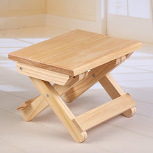 Load image into Gallery viewer, Taburete Pine wood folding stool kids furniture portable household solid wood Mazar fishing chair small bench square stool
