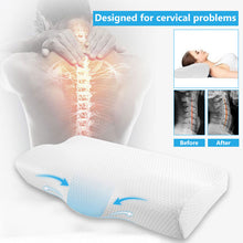 Load image into Gallery viewer, Orthopedic Memory Foam Pillow 60x35cm Slow Rebound Soft Memory Slepping Pillows Butterfly Shaped Relax The Cervical For Adult
