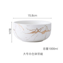 Load image into Gallery viewer, European White Black Golden Ceramic Dishes And Plate Pizza Dessert Steak Dinner Set Porcelain Tableware Decorative Food Tray
