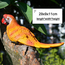 Load image into Gallery viewer, Resin Parrot Statue Wall Mounted DIY Outdoor Garden Tree Decoration Animal Sculpture For Home Office Garden Decor Ornament
