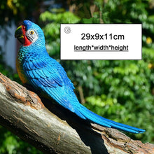 Load image into Gallery viewer, Resin Parrot Statue Wall Mounted DIY Outdoor Garden Tree Decoration Animal Sculpture For Home Office Garden Decor Ornament
