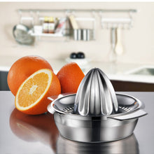 Load image into Gallery viewer, Portable lemon orange manual fruit juicer 304 stainless steel kitchen accessories tools citrus 100% raw hand pressed juice maker
