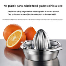 Load image into Gallery viewer, Portable lemon orange manual fruit juicer 304 stainless steel kitchen accessories tools citrus 100% raw hand pressed juice maker
