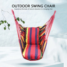 Load image into Gallery viewer, Outdoor Hammock Swing Thicken Chair Hanging Swing Chair Portable Relaxation Canvas Swing Travel Camping Lazy Chair No Pillow
