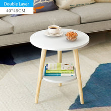 Load image into Gallery viewer, Creative Nordic Wood Low Round Coffee Table Dirty Storage Table Tea Fruit Snack Service Plate Tray Bed Living Room Sofa Side
