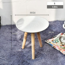 Load image into Gallery viewer, Creative Round Nordic Wood Coffee Table Bed Sofa Side Table Tea Fruit Snack Service Plate Tray Small Desk Living Room Furniture
