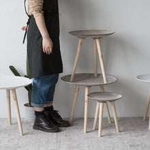 Load image into Gallery viewer, Tea Table End Table For Office Coffee Table Wooden Round Magazine Shelf Small Sofa Side Table Movable Living Room Furniture
