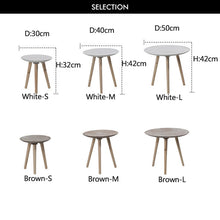 Load image into Gallery viewer, Tea Table End Table For Office Coffee Table Wooden Round Magazine Shelf Small Sofa Side Table Movable Living Room Furniture
