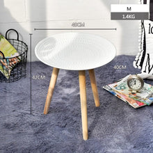 Load image into Gallery viewer, Tea Table End Table For Office Coffee Table Wooden Round Magazine Shelf Small Sofa Side Table Movable Living Room Furniture
