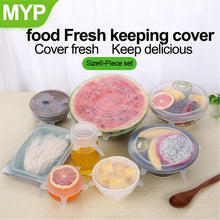 Load image into Gallery viewer, Food grade silicone fresh-keeping cover Silicone Stretch Lids Universal Wrap Bowl Pot Lid Silicone Cover Kitchen Accessories
