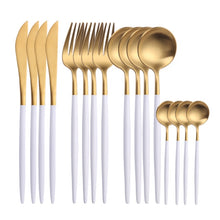 Load image into Gallery viewer, Christmas Gift Dinnerware Sets 304Stainless Steel Cutlery Set Silverware Dining Sets Fork Knife Spoon Set Tableware Dropshipping
