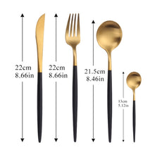 Load image into Gallery viewer, Christmas Gift Dinnerware Sets 304Stainless Steel Cutlery Set Silverware Dining Sets Fork Knife Spoon Set Tableware Dropshipping
