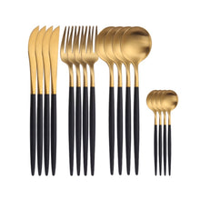 Load image into Gallery viewer, Christmas Gift Dinnerware Sets 304Stainless Steel Cutlery Set Silverware Dining Sets Fork Knife Spoon Set Tableware Dropshipping
