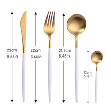 Load image into Gallery viewer, Christmas Gift Dinnerware Sets 304Stainless Steel Cutlery Set Silverware Dining Sets Fork Knife Spoon Set Tableware Dropshipping
