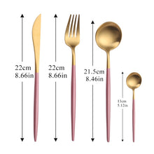 Load image into Gallery viewer, Christmas Gift Dinnerware Sets 304Stainless Steel Cutlery Set Silverware Dining Sets Fork Knife Spoon Set Tableware Dropshipping
