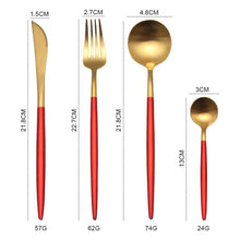 Load image into Gallery viewer, Christmas Gift Dinnerware Sets 304Stainless Steel Cutlery Set Silverware Dining Sets Fork Knife Spoon Set Tableware Dropshipping
