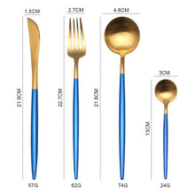 Load image into Gallery viewer, Christmas Gift Dinnerware Sets 304Stainless Steel Cutlery Set Silverware Dining Sets Fork Knife Spoon Set Tableware Dropshipping
