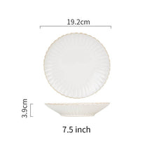 Load image into Gallery viewer, White Ceramic Plate Set Home Dinner Plate Bowl Steak Salad Tableware Creative Nordic Breakfast Dishes Plates Sets Coffee Mug Cup
