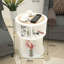 Load image into Gallery viewer, Waterproof Round Coffee Table Home Nightstand Storage Cabinet Sofa side Table Bedside Table Bedroom Living Room Furniture
