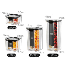 Load image into Gallery viewer, 700/1300/1800ML Food Storage Container Plastic Kitchen Refrigerator Noodle Box Multigrain Storage Tank Transparent Sealed Cans
