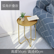 Load image into Gallery viewer, Folding Iron Small Round Coffee Table Couches Sofa Bed Side Table Home Furniture for Living Room Balcony Garden Tea Tables
