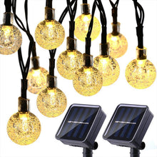 Load image into Gallery viewer, 50 LEDs 10m Crystal Ball Solar Light Outdoor IP65 Waterproof String Fairy Lamps Solar Garden Garlands Christmas Decoration
