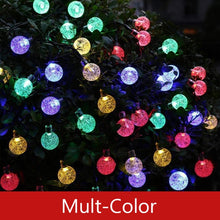 Load image into Gallery viewer, 50 LEDs 10m Crystal Ball Solar Light Outdoor IP65 Waterproof String Fairy Lamps Solar Garden Garlands Christmas Decoration
