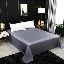 Load image into Gallery viewer, Solid Color Flat Sheet Silk Bed Sheet King Queen Luxury natural Silk Super Soft Comfortable Bedsheets
