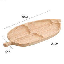 Load image into Gallery viewer, Whole Wood Wood Irregular Oval Solid Wood Pan Plate Fruit Dishes Saucer Tea Tray Dessert Dinner Plate Tableware Set
