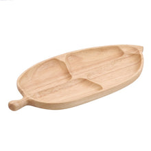 Load image into Gallery viewer, Whole Wood Wood Irregular Oval Solid Wood Pan Plate Fruit Dishes Saucer Tea Tray Dessert Dinner Plate Tableware Set
