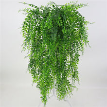 Load image into Gallery viewer, Artificial Plant Vines Wall Hanging Rattan Leaves Branches Outdoor Garden Home Decoration Plastic Fake Silk Leaf Green Plant Ivy
