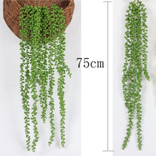 Load image into Gallery viewer, Artificial Plant Vines Wall Hanging Rattan Leaves Branches Outdoor Garden Home Decoration Plastic Fake Silk Leaf Green Plant Ivy
