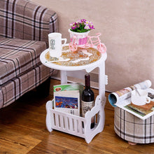 Load image into Gallery viewer, Small Round Coffee Table Bedside Table Tea Fruit Service Plate Tray Sofa Side Table Home Furniture Living Room Coffee Tables
