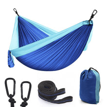 Load image into Gallery viewer, Ultralight Outdoor Camping nylon Hammock Sleep Swing Tree Bed Garden Backyard Furniture Hanging Double Hammock Chair Hangmat
