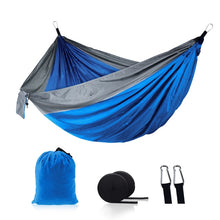 Load image into Gallery viewer, Ultralight Outdoor Camping nylon Hammock Sleep Swing Tree Bed Garden Backyard Furniture Hanging Double Hammock Chair Hangmat
