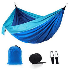 Load image into Gallery viewer, Ultralight Outdoor Camping nylon Hammock Sleep Swing Tree Bed Garden Backyard Furniture Hanging Double Hammock Chair Hangmat
