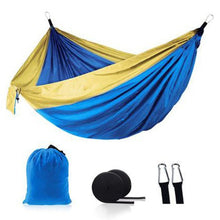 Load image into Gallery viewer, Ultralight Outdoor Camping nylon Hammock Sleep Swing Tree Bed Garden Backyard Furniture Hanging Double Hammock Chair Hangmat
