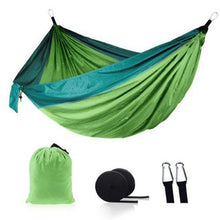 Load image into Gallery viewer, Ultralight Outdoor Camping nylon Hammock Sleep Swing Tree Bed Garden Backyard Furniture Hanging Double Hammock Chair Hangmat
