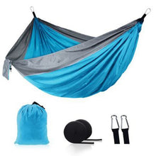 Load image into Gallery viewer, Ultralight Outdoor Camping nylon Hammock Sleep Swing Tree Bed Garden Backyard Furniture Hanging Double Hammock Chair Hangmat
