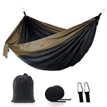 Load image into Gallery viewer, Ultralight Outdoor Camping nylon Hammock Sleep Swing Tree Bed Garden Backyard Furniture Hanging Double Hammock Chair Hangmat
