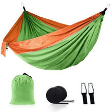 Load image into Gallery viewer, Ultralight Outdoor Camping nylon Hammock Sleep Swing Tree Bed Garden Backyard Furniture Hanging Double Hammock Chair Hangmat
