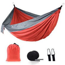 Load image into Gallery viewer, Ultralight Outdoor Camping nylon Hammock Sleep Swing Tree Bed Garden Backyard Furniture Hanging Double Hammock Chair Hangmat
