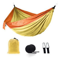 Load image into Gallery viewer, Ultralight Outdoor Camping nylon Hammock Sleep Swing Tree Bed Garden Backyard Furniture Hanging Double Hammock Chair Hangmat
