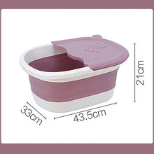 Load image into Gallery viewer, Plastic Foldable Bucket Foot Bath Bucket Bathroom Foot Wash Basin Laundry Buckets Portable Folding Water Container Large
