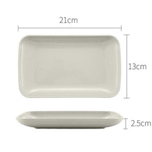 Load image into Gallery viewer, Shatter-resistant Japanese Style Wheat Straw Square Home Dining Plate Dessert Pasta Dinner Pure Color Fruit Snack Flavor Plate
